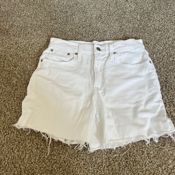 J.Crew White Denim Shorts High Rise - Picture 1 of 3